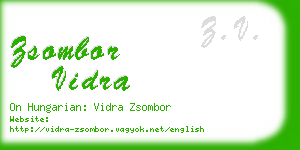 zsombor vidra business card